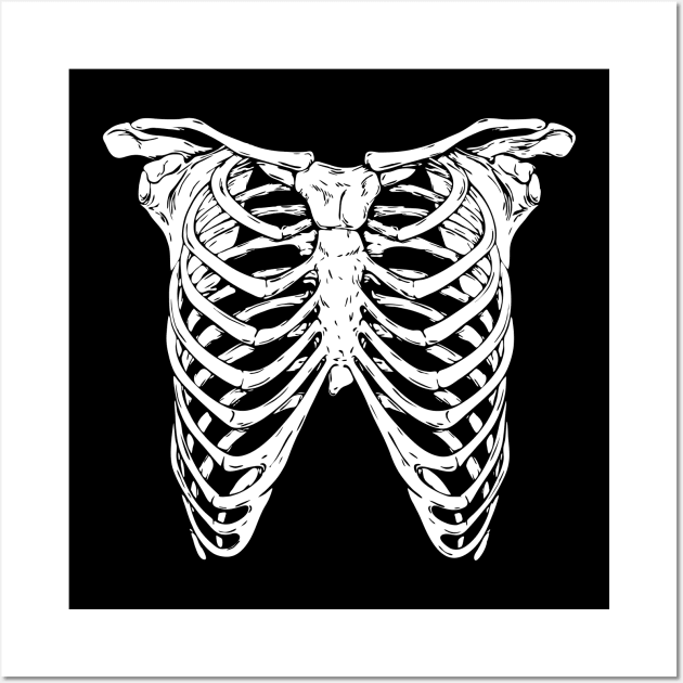 Punk Style Rib Cage Skeleton Wall Art by NineBlack